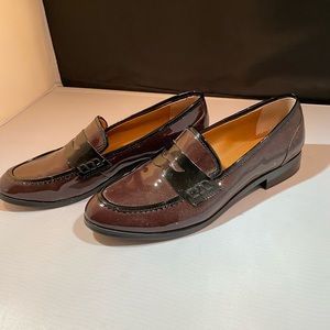 Franco Sarto patent leather penny loafers